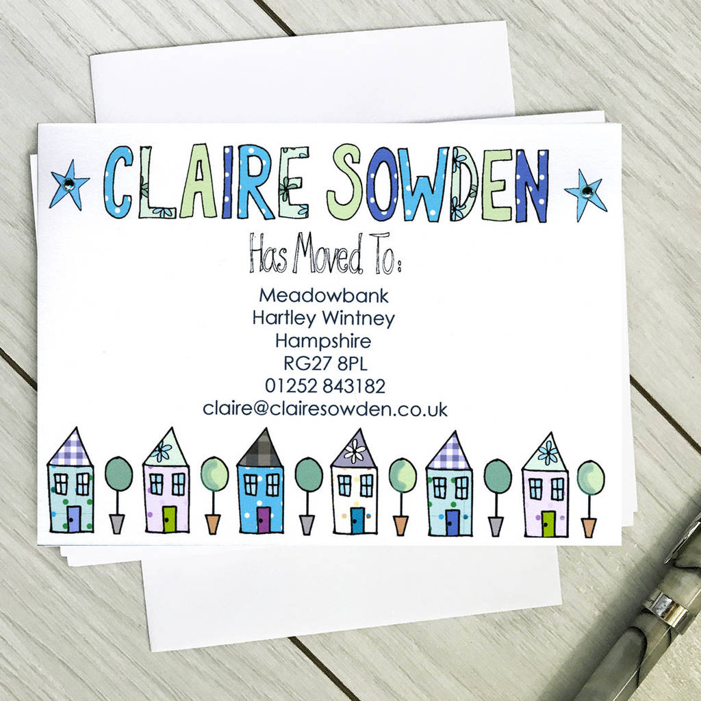 New Home Announcement Cards By Claire Sowden Design