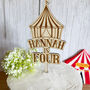 Personalised Circus Big Top Themed Birthday Cake Topper, thumbnail 6 of 7