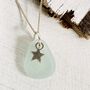 Sea Glass And Star Sterling Silver Necklace, thumbnail 1 of 3