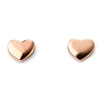 9ct Gold Dainty Heart Earrings, 5 of 7