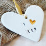 I Heart You Tag With Gold Embossed Heart, thumbnail 3 of 6