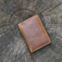 Personalised Tan Leather Card Holder – Slim Rfid Wallet, thumbnail 9 of 9