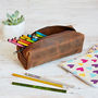 Personalised Buffalo Leather Square Pencil Case, thumbnail 7 of 11