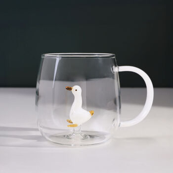 G Decor Handmade Cute Animals Glass Mug And Cup Collection Clear Tea And Coffee Drinkware, 4 of 6