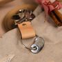 Custom Country Natural Leather Travel Keyring Gift Set, thumbnail 4 of 4
