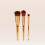 Vegan Makeup Brush Set – Three Piece Face And Eye Kit, thumbnail 1 of 7