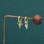 Sterling Silver Mismatched Bull Skull And Bird Skull Hoop Earrings, thumbnail 5 of 12