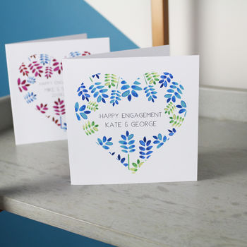 Personalised Engagement Floral Heart Card, 9 of 9