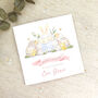 Personalised Pink Lamb And Chick Easter Card, thumbnail 1 of 4