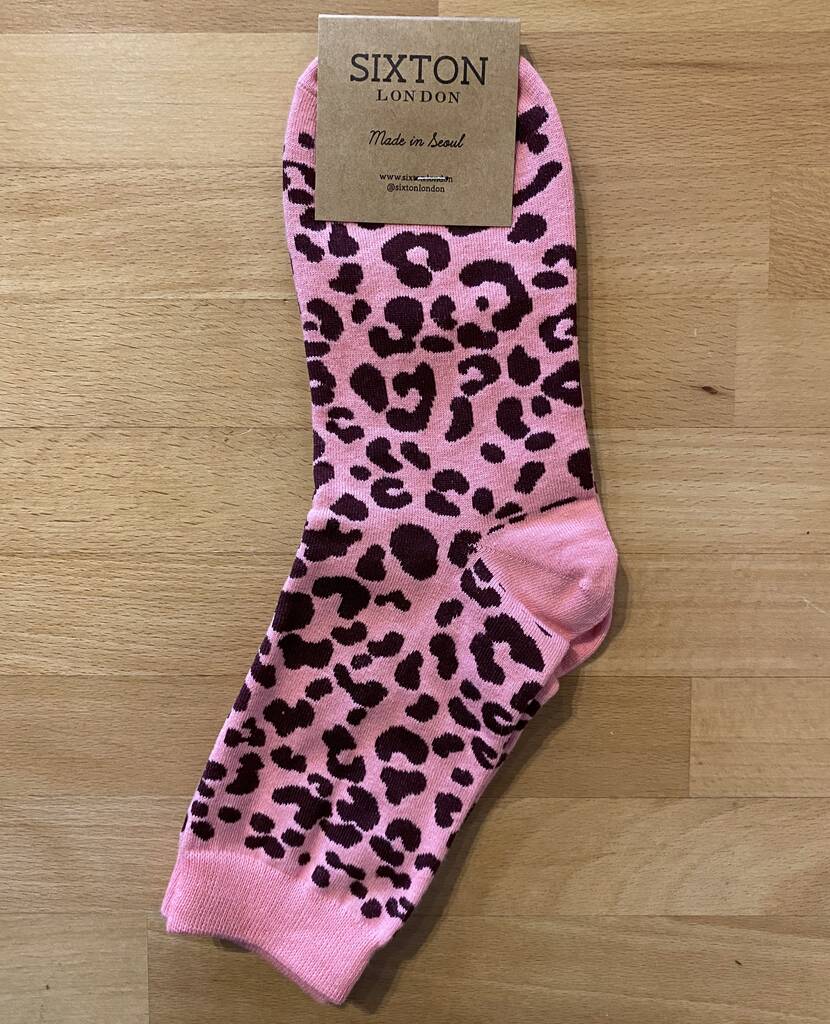 Leopard Print Socks By Lily King | notonthehighstreet.com