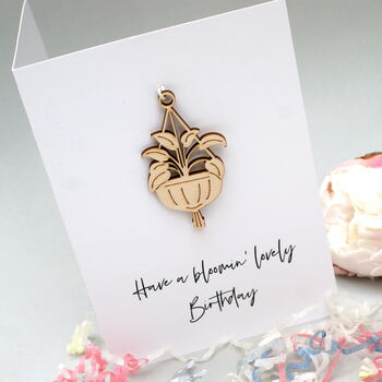 Bloomin' Wooden Charm Personalised Birthday Card, 4 of 7
