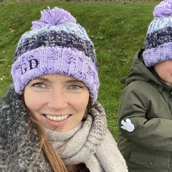 Daddy And Me Personalised Winter Hat, 3 of 5