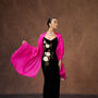 100% Mulberry Silk Scarf, Hot Pink, Bright Pink In Gift Box, thumbnail 1 of 10