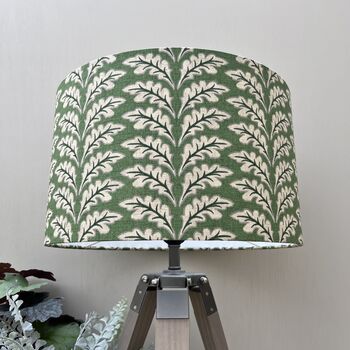 Woodcote Forest Green Botanical Drum Lampshades, 3 of 8