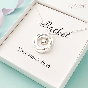 Personalised Interlinked Rings Necklace, 6 of 12