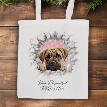 Personalised Christmas Bullmastiff Break Through, 8 of 10