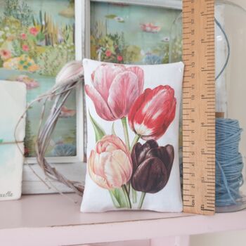 Tulip Flower Print Decorative Lavender Sachet Gift, 3 of 7