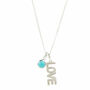 Love Rocks Silver/Gold Pendant Necklace, thumbnail 4 of 12