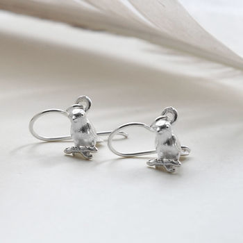 Sterling Silver Little Bird Dangly Earrings, 3 of 7