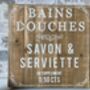 French Bathroom Sign Wooden Wc Plaque French Home Décor, thumbnail 7 of 7