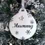 Personalised Name With Snowflakes Christmas Bauble, thumbnail 10 of 12