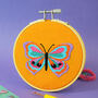 ‘Kaleidoscope Butterfly' Mini Embroidery Kit, thumbnail 2 of 4