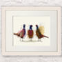 Pheasant Trio Art Print, Framed Or Unframed, thumbnail 6 of 7