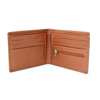 My Dad My Hero Tan Leather Wallet, 3 of 5