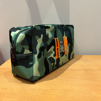 Personalised Boys Camouflage Monogrammed Wash Bag, 3 of 4