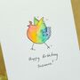 Personalised ‘Dancing Chicken’ Handmade Card, thumbnail 3 of 12