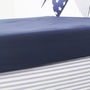 Plain Navy Blue Fitted Sheet Cot Bed And Single, thumbnail 3 of 3