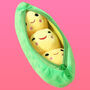 Kawaii Soft Plushies Peas In A Pod, thumbnail 4 of 5
