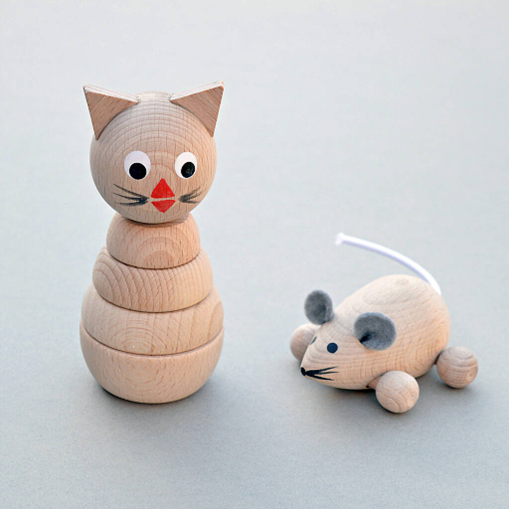 carno wooden cat toy