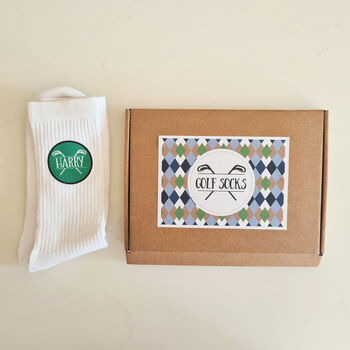 Personalised Pair Of Lucky Golf Socks, 3 of 9