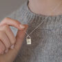 Personalised Silver Padlock Initial Necklace, thumbnail 1 of 5