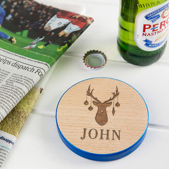 Personalised Reindeer Christmas Coaster / Place Setting, 6 of 8