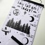 Personalised Monochrome Adventure Height Chart, thumbnail 2 of 7