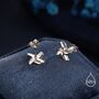 Sterling Silver Pinwheel Stud Earrings, thumbnail 6 of 12