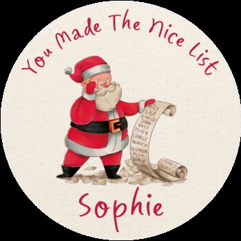 Personalised Santa You Made The Nice List Lollipop, 2 of 4