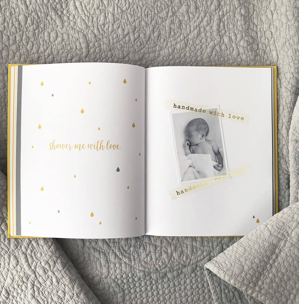 Newborn Gender Neutral Baby Boy or Girl Keepsake Registry or Shower Gifts Hapinest Baby Memory Book Scrapbook Album for First 5 Years 