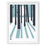 'In The Woods' Art Print In Coastal Blue, thumbnail 4 of 6