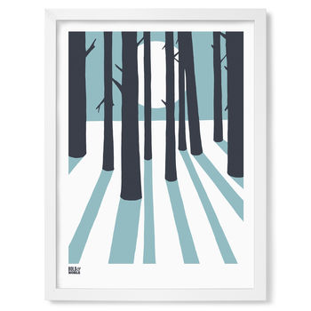 'In The Woods' Art Print In Coastal Blue, 4 of 6