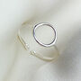 Sterling Silver Simple Circle Adjustable Ring, thumbnail 1 of 6