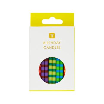 Birthday Stripe Colourful Cake Candles 24 Pack, 4 of 4