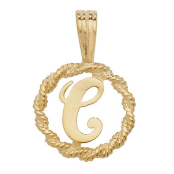 Rope Initial Pendant, 3 of 12