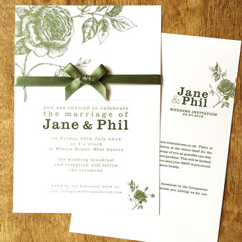 Vintage Rose Wedding Stationery Range, 3 of 8