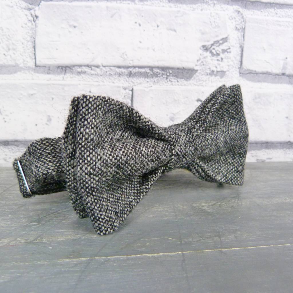 Father And Son Birdseye Tweed Bow Tie Set By Moaning Minnie ...