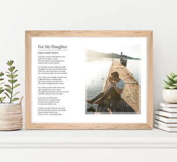 For My Daughter Personalised Photo Poem Print, 5 of 11
