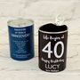 Personalised 40th Birthday Tin Filled With Hangover Kit, thumbnail 2 of 2