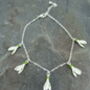 White Snowdrop January Birth Flower Charm Bracelet, thumbnail 3 of 5